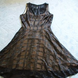J.Taylor black sheer dress Size 12 (#EV505)